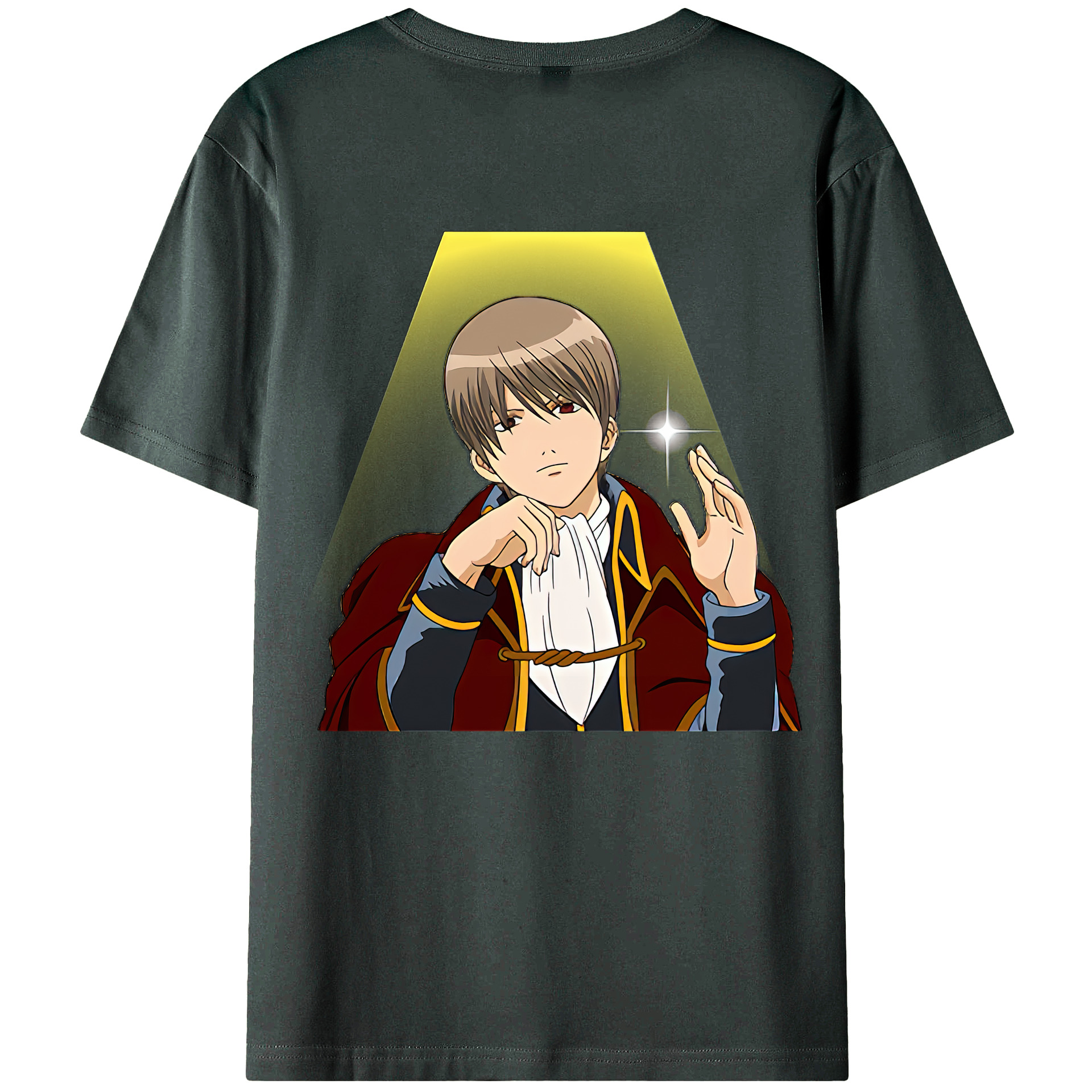（画像用） ぎんたま 坂田銀時（さかたぎんとき） 神楽 志村新八（しむら しんぱち） GINTAMA Sakata Gintoki Kagura Shimura Shinpachi 綿100％ メンズ半袖Tシャツ（バックプリント） 通気性